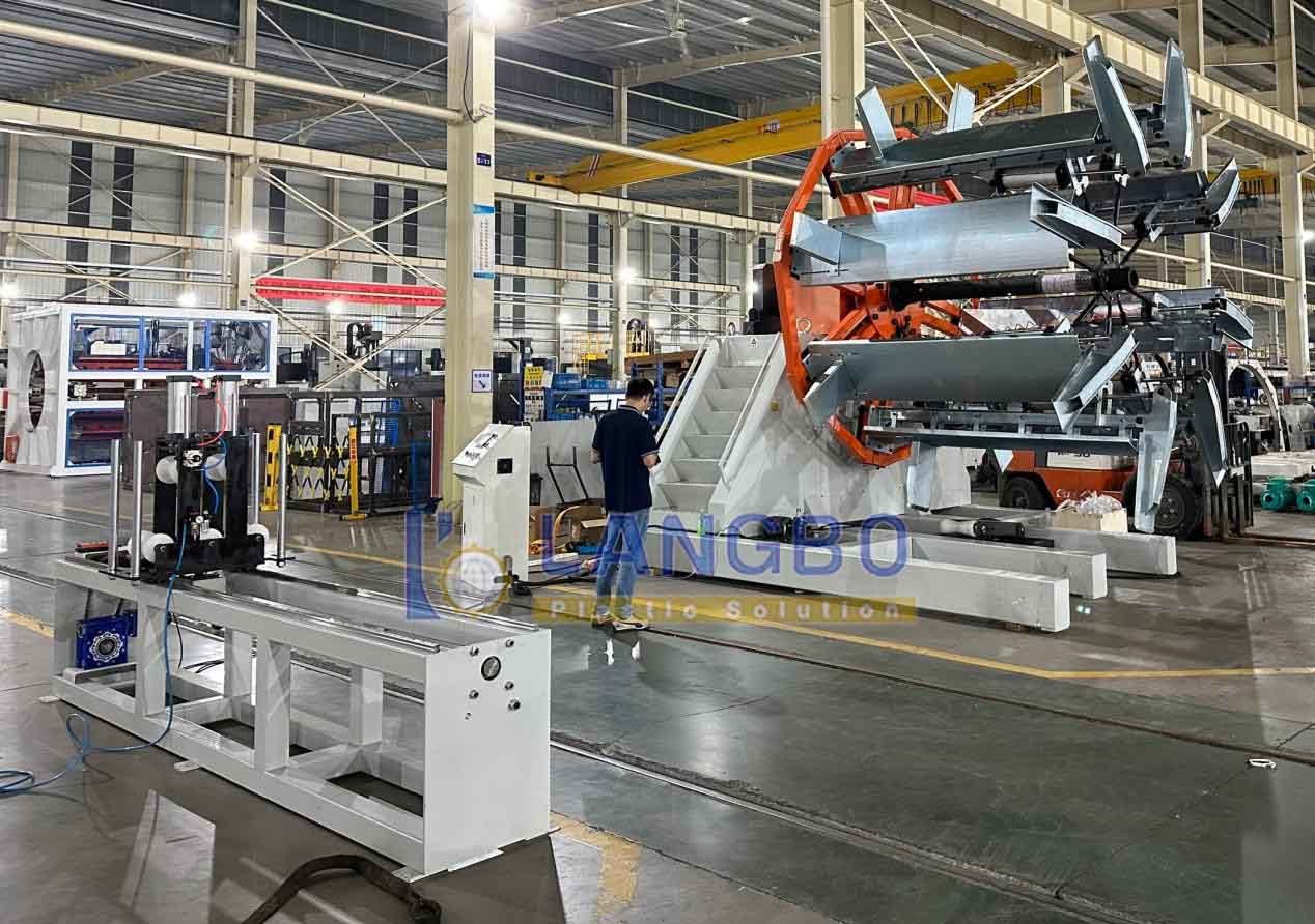 trường hợp công ty mới nhất về Dự án Máy cuộn ống PE cho Sản xuất ống tưới tiêu tại Albania