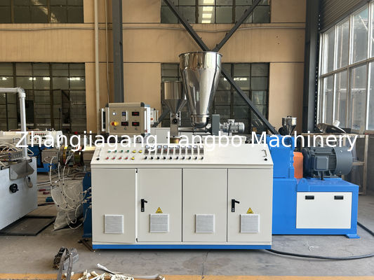 chất lượng  Conical Double Twin Screw Plastic Baseboard Extrusion PVC Skirting Profiles Extruder Production Line Making Machine Nhà máy