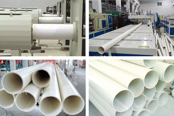 Dây chuyền ép đùn ống nhựa PVC 50 - 250mm Tốc độ cao và sản lượng cao 65/132