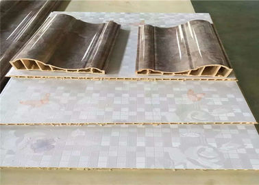 Tốc độ sản phẩm 350KG / H Máy dán tường WPC, Điều khiển PLC Dây chuyền sản xuất hồ sơ WPC