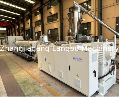 80/173 Đường dây sản xuất ống PVC tốc độ cao với máy ép vít hai con cói quay ngược