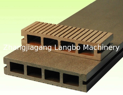 Máy WPC gỗ nhựa Composite sàn sàn rỗng sàn sàn rỗng Post Composite Profile Rail Extrusion Production Line