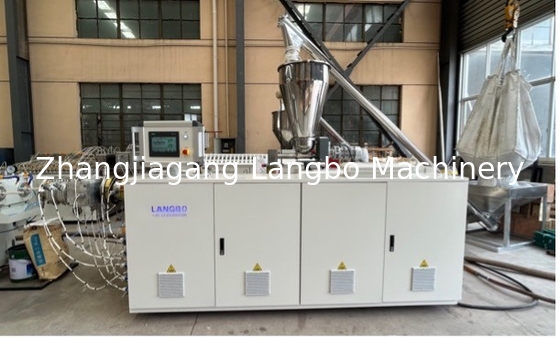 PVC ống nhựa 0,5 inch đến 15 inch ống nước hình giác vít hai Extruder Machine ống làm máy móc / thiết bị / dây chuyền sản xuất xát