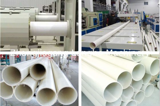 Dây chuyền sản xuất ống nước PVC bằng nhựa, Máy làm ống PVC với Máy đùn hiệu suất cao với Giá cả hấp dẫn
