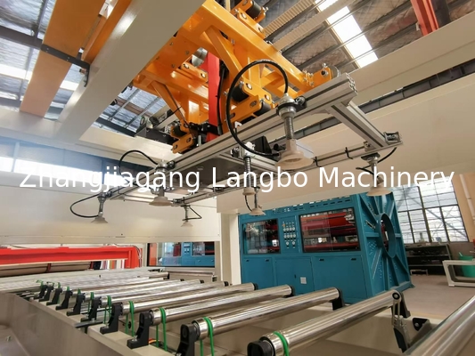 PVC Windows Profile Extrusion Line Making Machine Extruding Machine 1200mm PVC Ceiling Panel Production Line với máy xử lý tự động