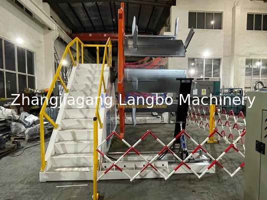 Máy cuộn ống với máy dây đai cho máy ép ống PE đường kính lớn