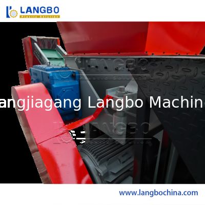 Máy băm rác thải nhựa và giấy thải hai trục hạng nặng, máy băm nghiền tấm PP/Pet cứng cho ngành xử lý chất thải