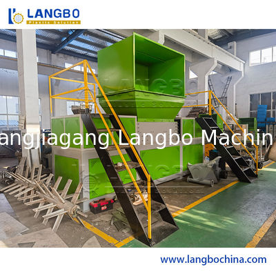Phân hủy vật nuôi/HDPE/LDPE/PP/PE chai phim túi dệt/bông phế liệu nghiền nát giặt / ép máy xé