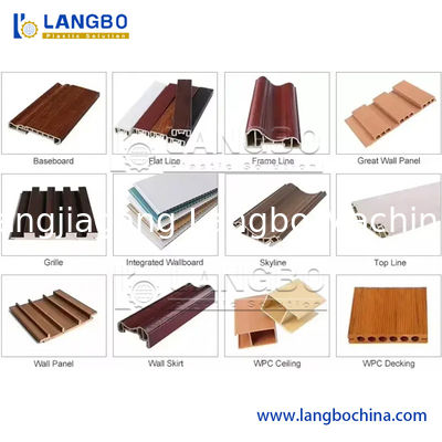 Dây Composite nhựa PVC Foam Skirting Board Profile Extruding Máy sản xuất