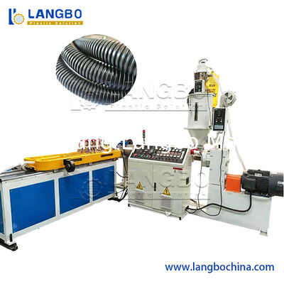 PVC PU Tube Flexible Ducting Extrusion Corrugated Hose Production Line Extruder nhựa một vít Máy sản xuất ống nhỏ