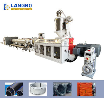 Dây chuyền sản xuất ống khí tự nhiên Pe, Máy đùn trục vít đơn trục vít Máy ống HDPE