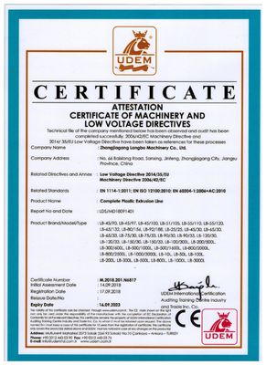 Dây chuyền đùn ống nhựa PVC với lưỡi cưa cắt điều khiển bằng khí nén, làm ống PVC
