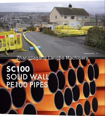 Máy làm ống PE 630mm với máy đùn trục vít đơn