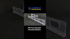 Máy đùn nhãn giá PVC trên kệ siêu thị